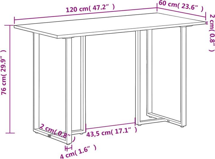Immagine prodotto vidaXL Esstisch (180 x 90 x 76 cm)