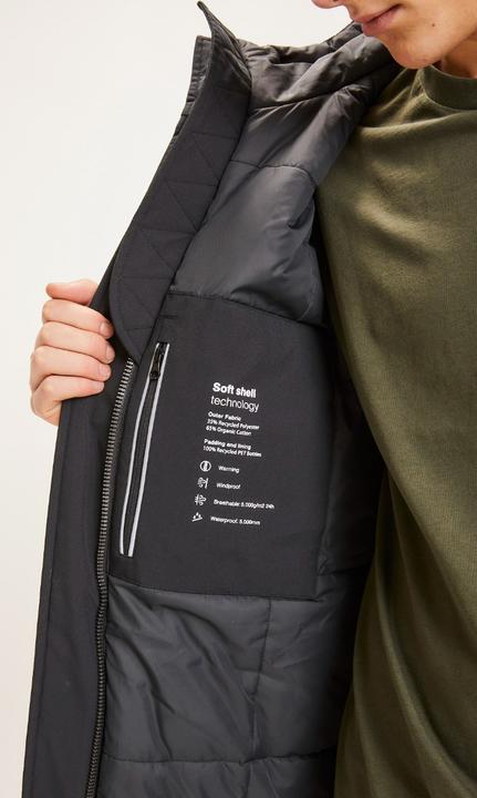 Produktbild KnowledgeCotton Apparel CLIMATE SHELL™ jacket - GRS/Vegan 1300 Black Jet S (S)