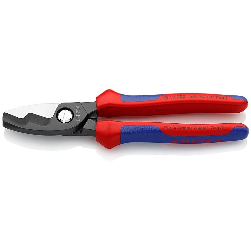 Knipex, Tronchese, Cesoie per cavi L.200mm brunite Impugnature 2 componenti / guaine multicomponente (200 mm)