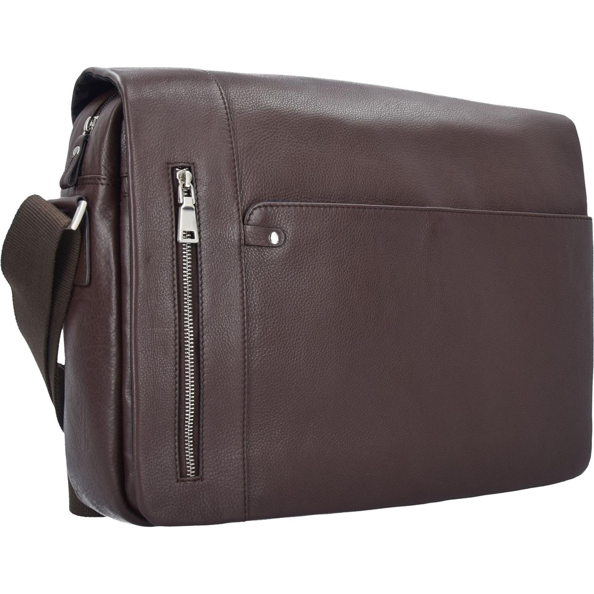 Thumbnail - Esquire, Tasche, Sydney Messenger Leder 40 cm Laptopfach, Braun, (11 l)