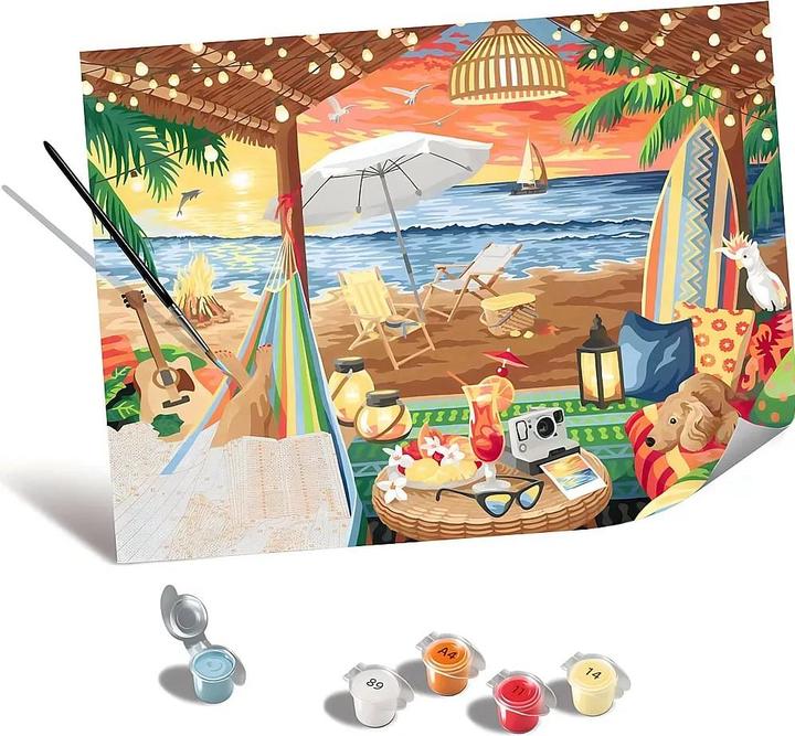 Actual product image Ravensburger CreArt - Painting by numbers 23911 - Cozy Cabana - from 12 years - Painting on canvas