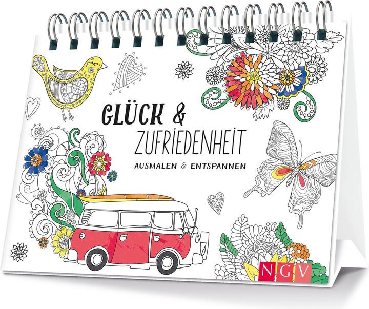 Glück & Zufriedenheit. Ausmalen - Aufstellen - Entspannen