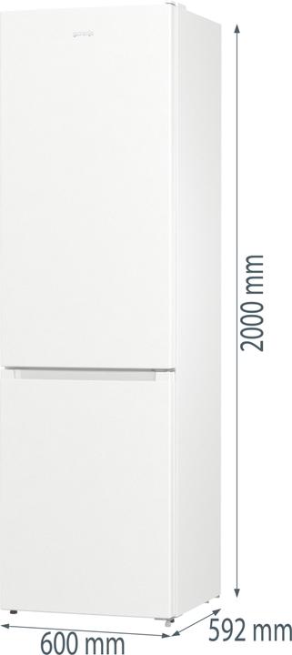 Produktbild Gorenje NRK 6202EW4 NoFrost, Griffmulde, Display hinter der Tür, weiss (331 l)