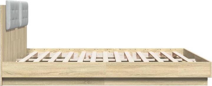 Actual product image vidaXL Bed frame with Sonoma oak headboard (200 x 200 cm)