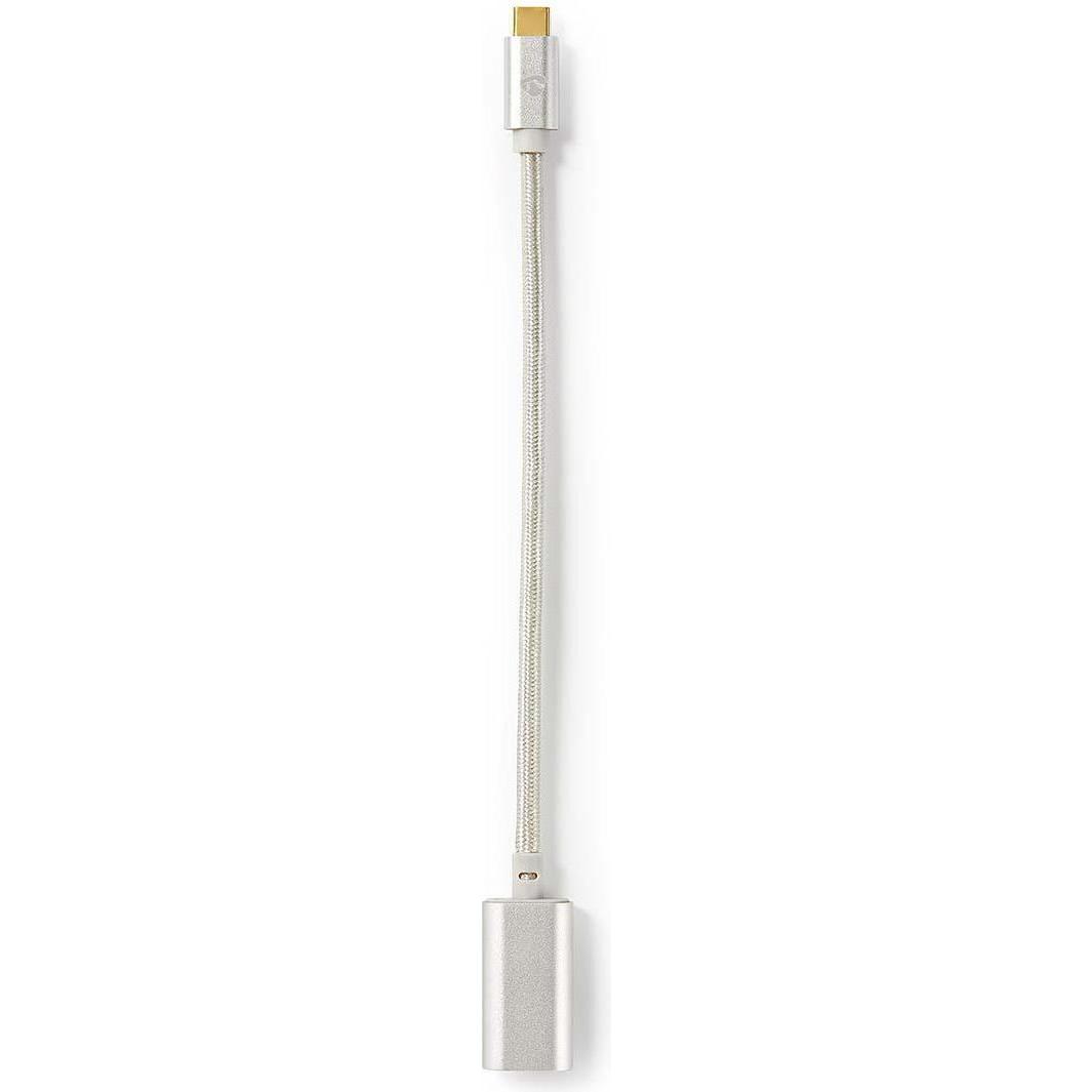 Nedis CCTB64650AL02 USB-Adapterkabel Typ C (USB Typ-C, 20 cm), Data + Video Adapter, Silber