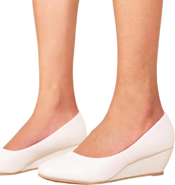 Actual product image Where's That From Womens/Ladies Kieran PU Wide Platform Low Wedge Court Shoes (41)