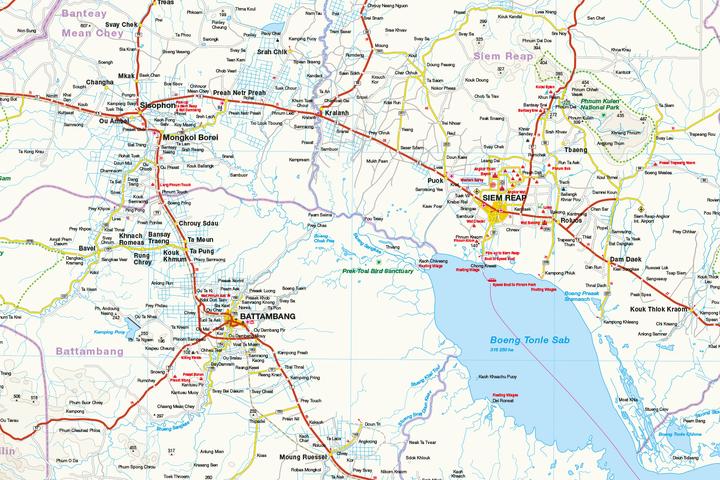 Actual product image Map Kambodscha / Cambodia (1:500.000)