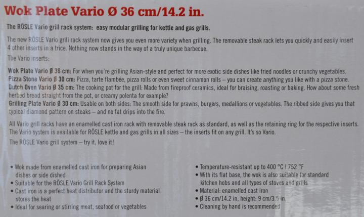 Immagine prodotto Rösle Wok Vairo in ghisa ø 36 cm