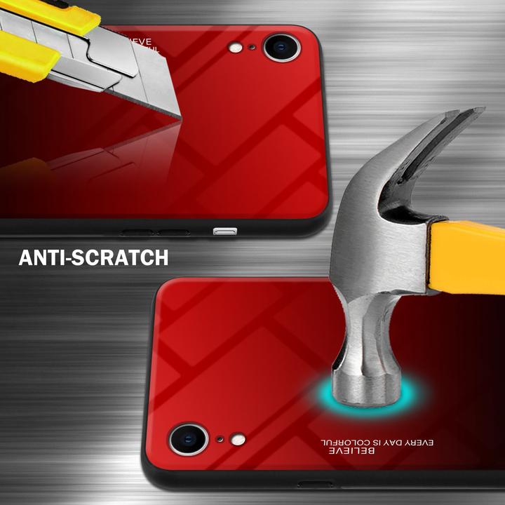 Actual product image Cadorabo TPU 2 colors glass envelope (Apple iPhone XR)