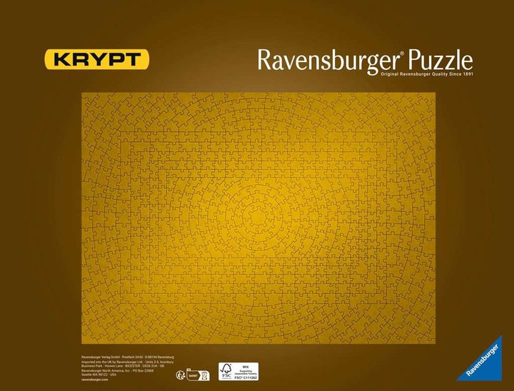 Productafbeelding Ravensburger Krypt Goud (631 onderdelen)
