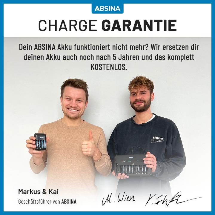 Immagine prodotto Absina Mignon (AA)-Akku NiMH 1.2 V 4 St. (4 pz., AA, 800 mAh)