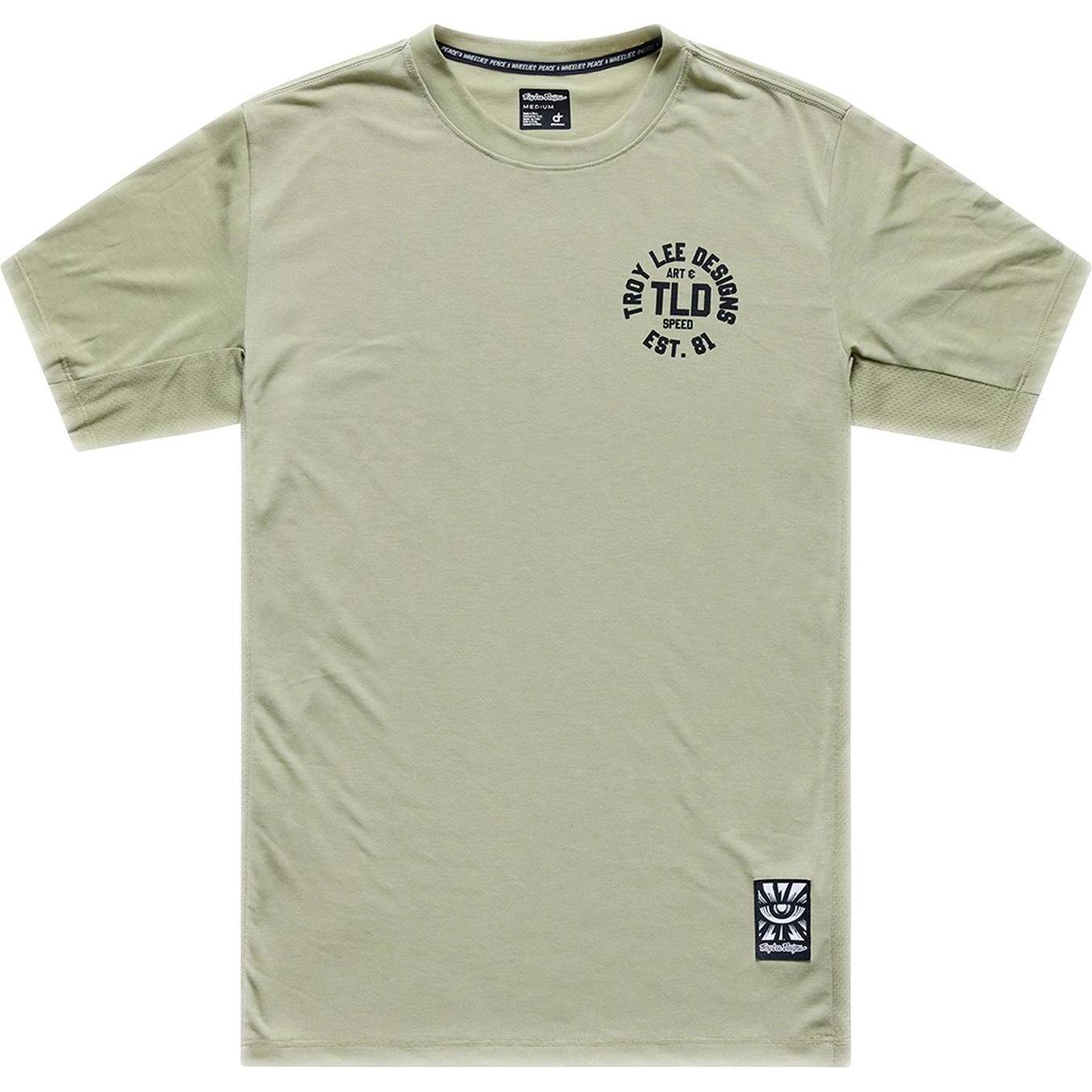 Troy Lee Designs, Uomini, Maglia ciclismo, Skyline Ride SS Tee, Stamps, sage, XXL (XXL), Verde, XXL