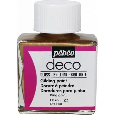 Pebeo, Künstlerfarbe + Bastelfarbe, Deco Goldfarbe Königsgold (Königsgold, 75 ml)