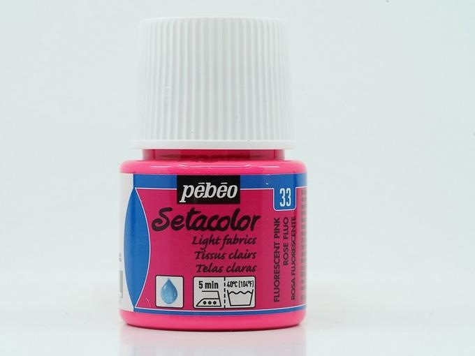 Immagine prodotto Pebeo Setacolor Tessuti Chiari (Rosa neon, 45 ml)