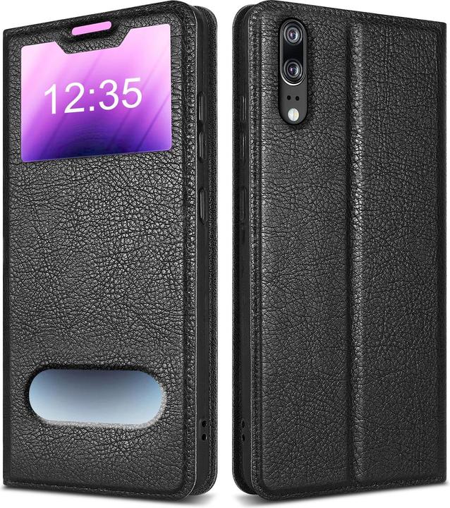 Produktbild Cadorabo Book Hülle mit Doppelfenster für Huawei P20 (Cubot P20)