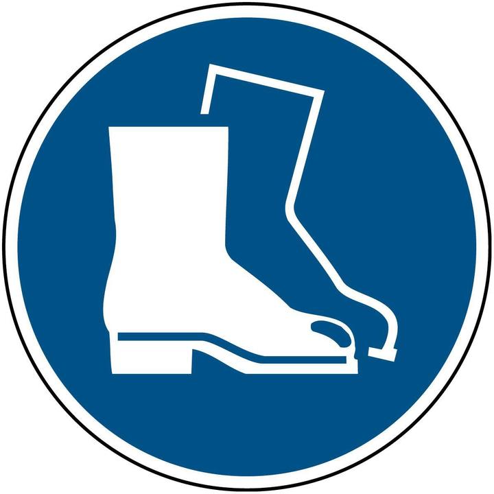 Actual product image Brady ISO safety sign - Wear safety shoes