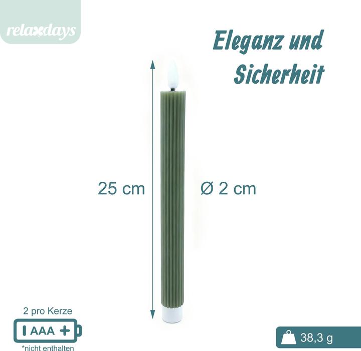 Productafbeelding Relaxdays 2x LED-Stabkerzen (2x)