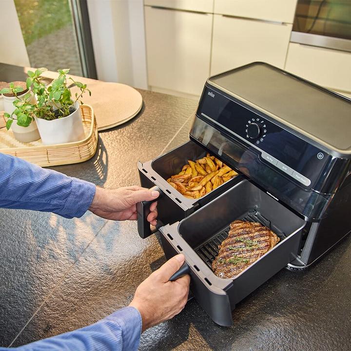 Actual product image Braun TD5073IBK Twin Cook 5 Heissluft-Fritteuse 2x 5L