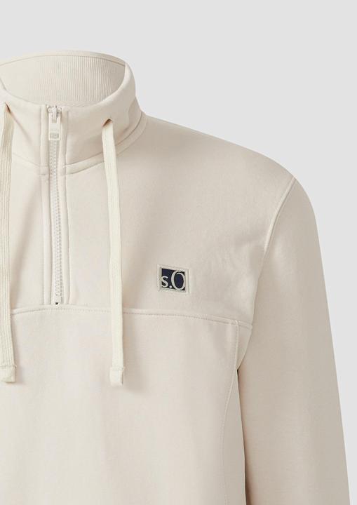 Produktbild s.Oliver Sweatshirt Sweatshirt mit Eingrifftaschen und Label-Patch (M)