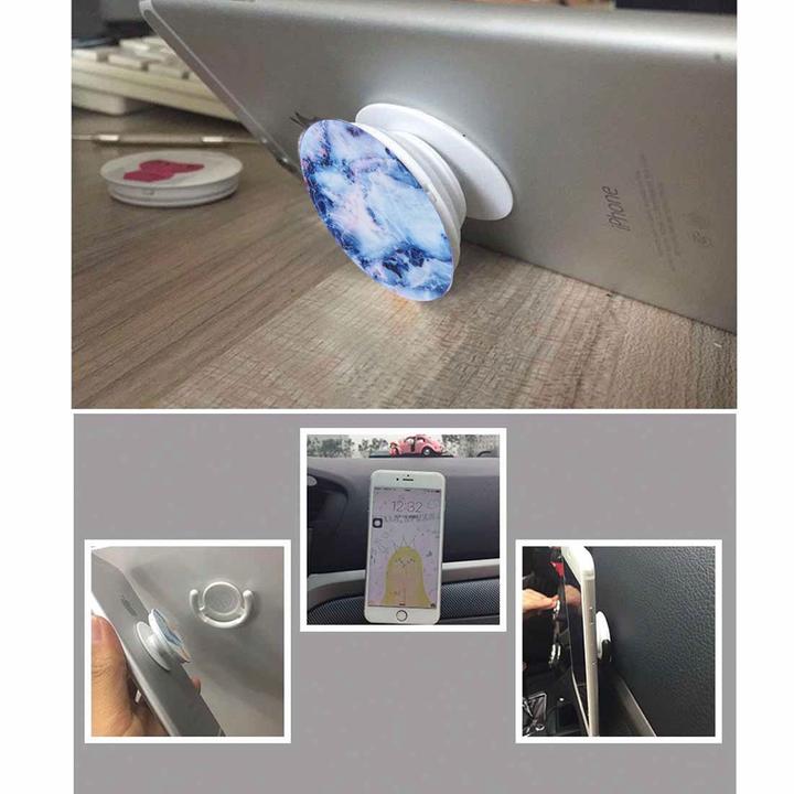 Actual product image Cover-Discount Universal - Multifunction Smartphone Stand Marble blue