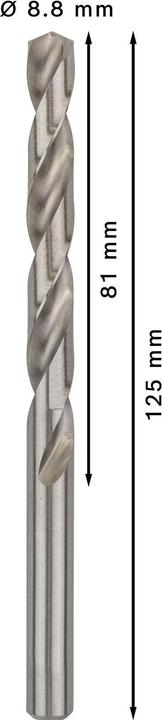 Immagine prodotto Bosch Professional Zubehör Trapano PRO Metal HSS-G, 8,8 x 81 x 125 mm (8,8 millimetri)