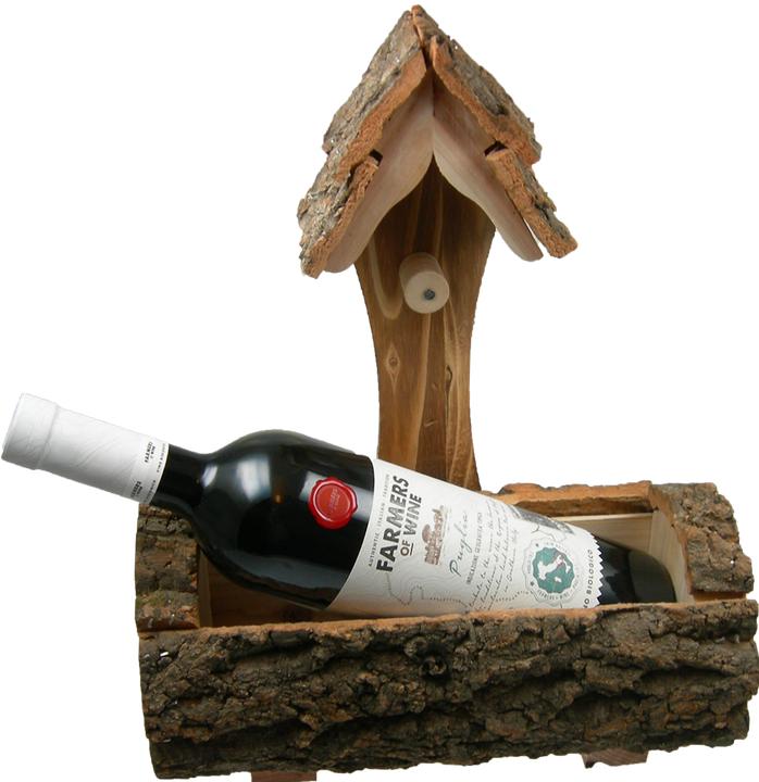 Produktbild Mayer - the gift factory Holz-Brunnen mit Farmers of Wine Puglia I.G.T.