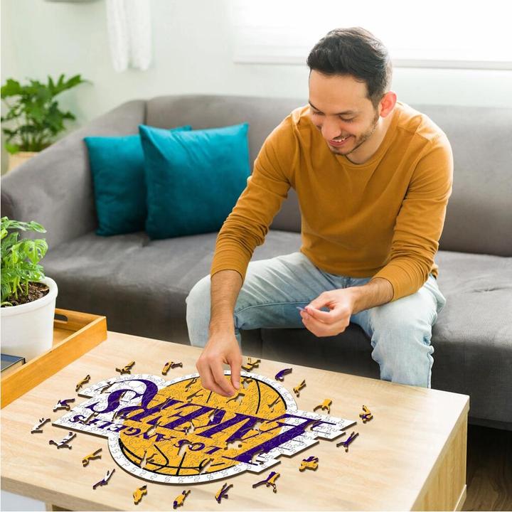Image du produit Iconic NBA - Los Angeles Lakers - Logo - Puzzle en bois Taille L (500 pièces) (500 pièces)