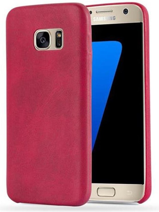 Actual product image Cadorabo Hard cover faux leather with texture (Samsung Galaxy S7)