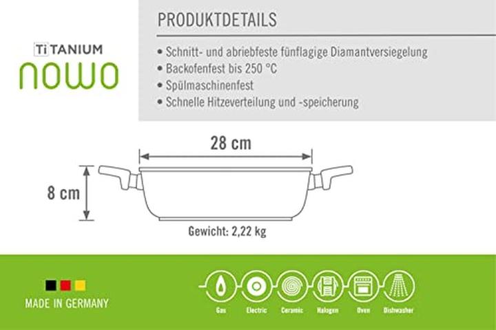 Image du produit Woll 828N Casserole, fonte d'aluminium, noir