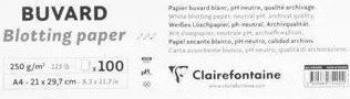 Productafbeelding Clairefontaine Rame Buvard blanc A4 100F 250g (250 g/m², 100x)