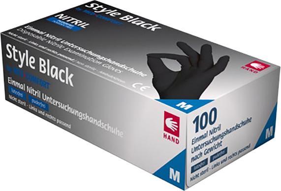 Produktbild Ampri Einmalhandschuhe Nitril schwarz Gr.M (M)