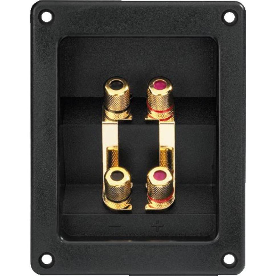 Monacor Morsettiera Bi-Wiring, Componenti dei diffusori, Nero