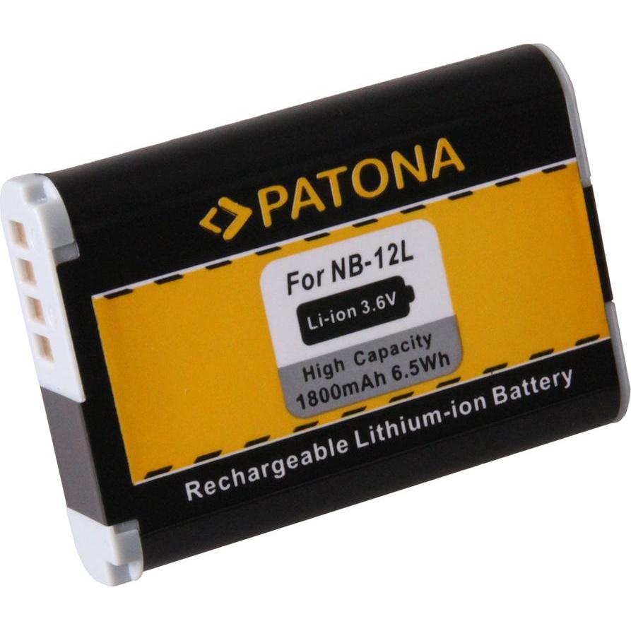 Patona Batteria f. Canon NB-12L LEGRIA mini X VIXIA mini X PowerShot G1 (Batteria della fotocamera), Alimentatore fotocamera, Nero