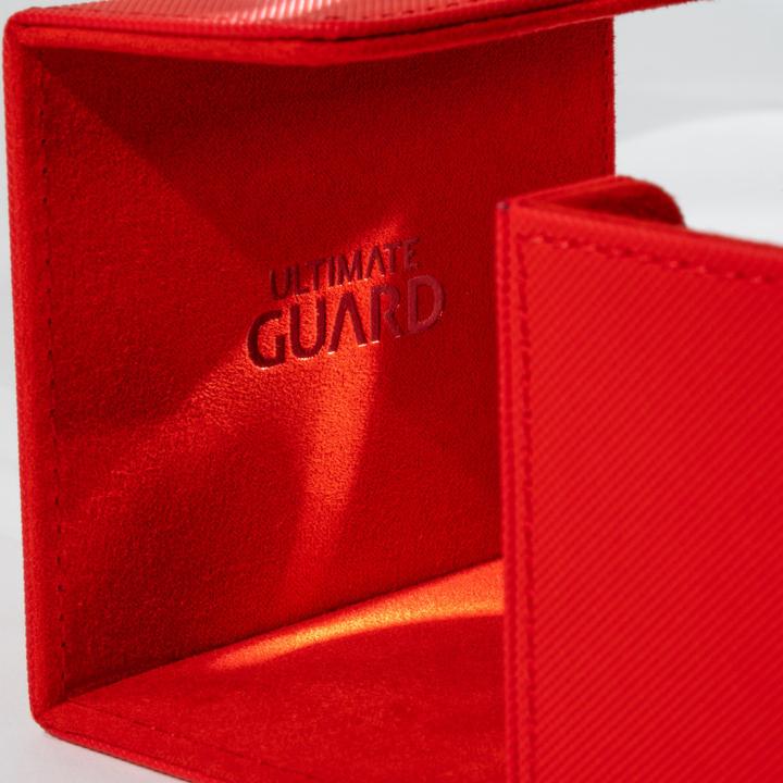 Actual product image Ultimate Guard Card Box XenoSkin Sidewinder Monocolor 80+ Red
