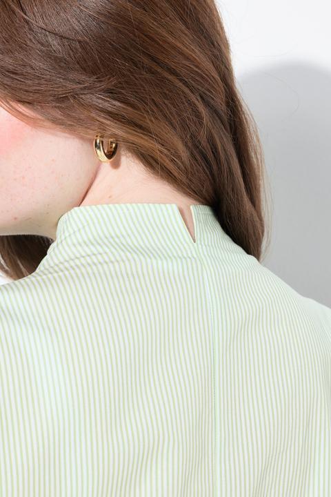 Produktbild Ulla Popken Bluse, Streifen, Kelchkragen, Langarm (54)