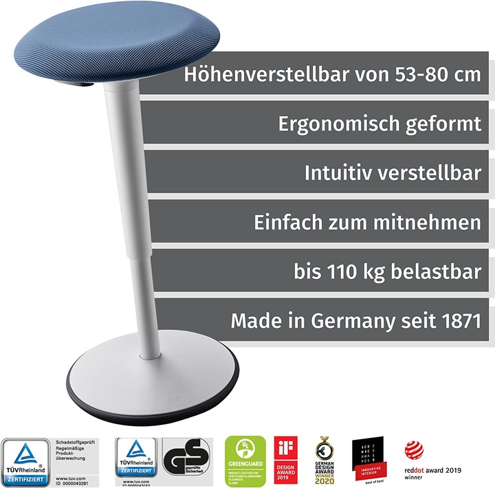 Actual product image Sedus Standing stool Se:fit, Blue