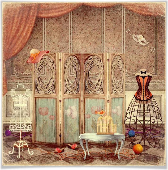 Immagine prodotto Trenddeko Camerino di una principessa (120 x 120 cm)