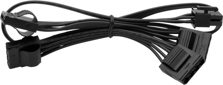 Produktbild Corsair Flat black Peripheral cable with 4 connectors, compatible with AX(i), AX, HX (650, 750, 850, 1050...