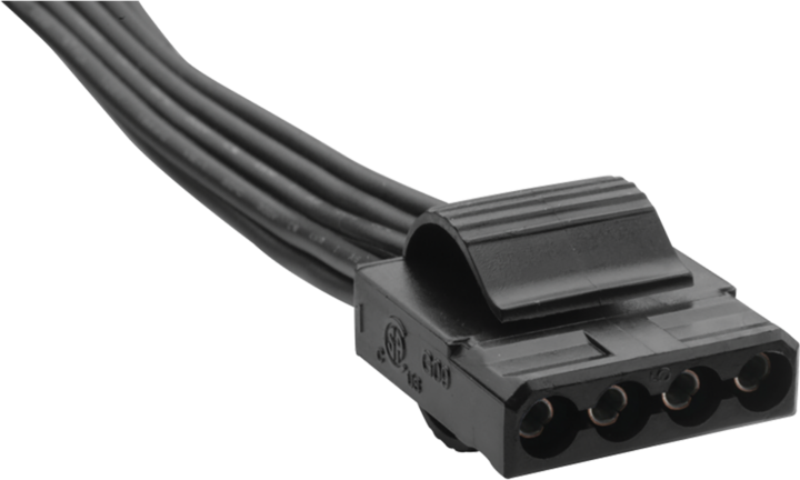 Produktbild Corsair Flat black Peripheral cable with 4 connectors, compatible with AX(i), AX, HX (650, 750, 850, 1050...
