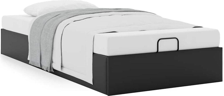 VidaXL Ottoman-Bett ohne Matratze Schwarz 90x200 cm Kunstleder (90 x 200 cm)