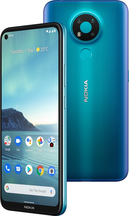 Produktbild Nokia 3.4 (64 GB, Fjord, 6.39", Dual SIM, 13 Mpx, 4G)