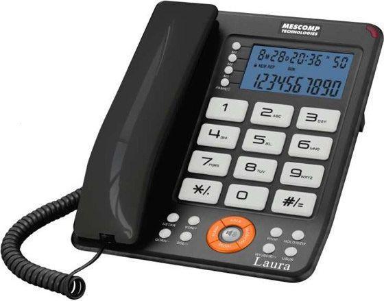 Actual product image Mescomp Technologies Laura MT 816 Gray landline phone