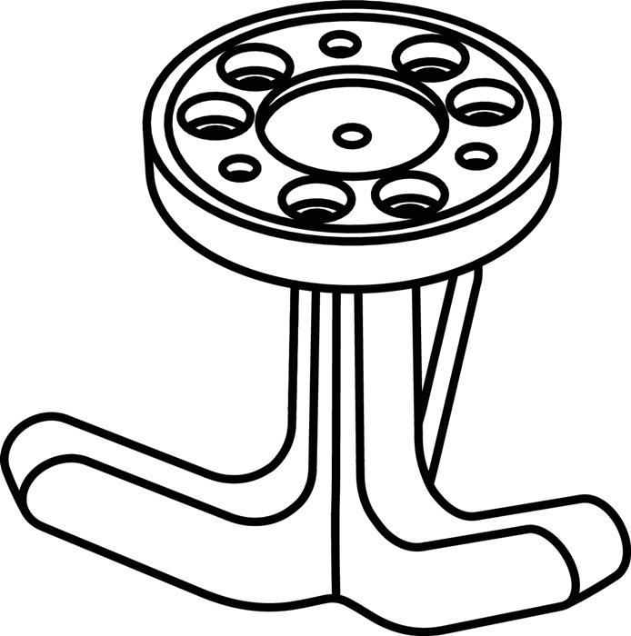 Produktbild Hewi Dreifachhaken Serie 477 matt, elastisch 92 anthrazitgrau Höhe 69 mm Ø 51 mm