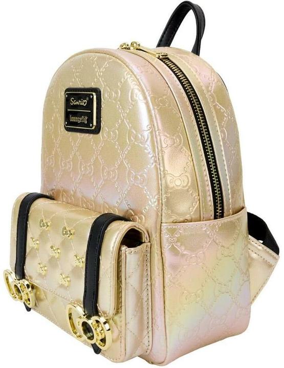 Loungefly Hello Kitty 50th Anniversary by Mini Rucksack Metallic Gold