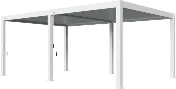 Produktbild Weide Pergola Deluxe Plus 4x6m mit Lamellendach Weiss (400 cm, 600 cm)