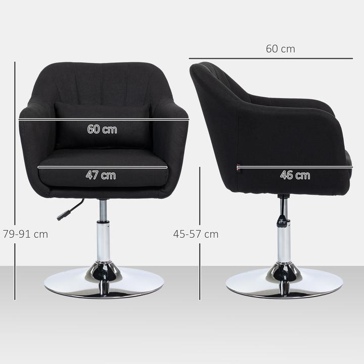 Produktbild Homcom Sessel Polyester Schwarz