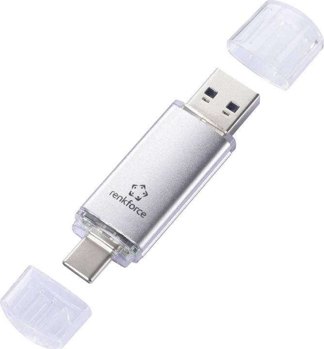 Renkforce RF-USBOS-220 Chiavetta USB retail da 32 GB argento RF-6684362 USB 3.0, USB-C (32 GB, USB-C)