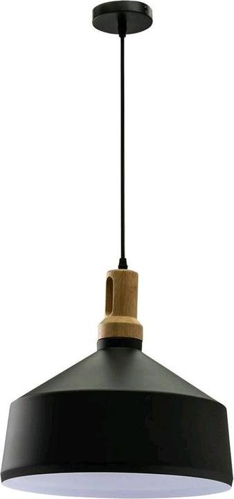 Produktbild V-TAC VT7545B Moderne Schwarz Holz Oberteil Hängelampe 350 (E27)