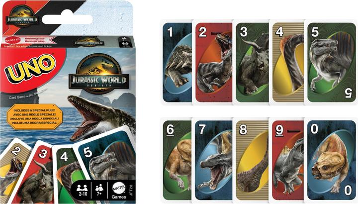 Produktbild UNO Uno Jurassic World 4 (Deutsch, Multilingual, 2 - 10 Spieler)