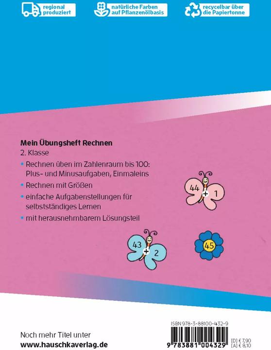 Produktbild Mein Übungsheft Rechnen - 2. Klasse, A5-Heft (Deutsch, Joshua Schulz, Mascha Greune, 2022)